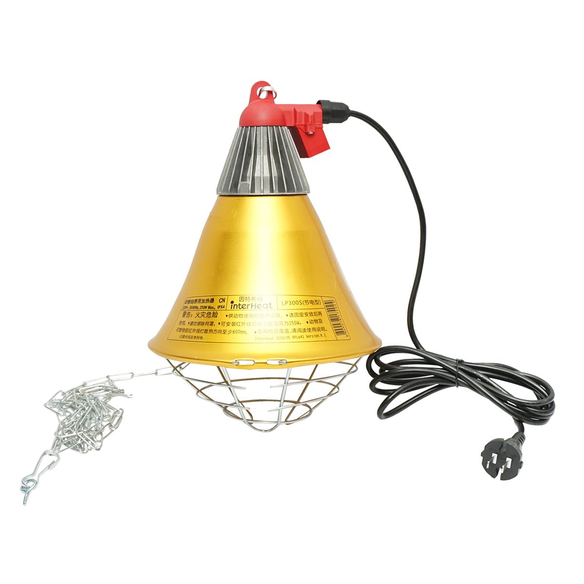 Lampa incalzire cu infrarosu 21.5cm pentru pui, animale, 230V